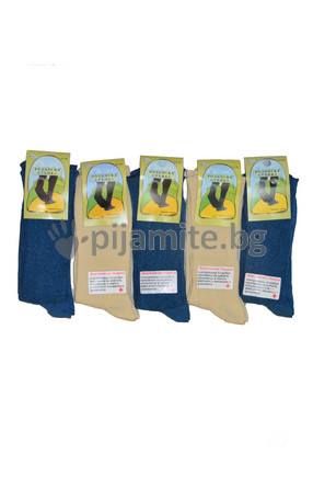 Мъжки анатомични чорапи /медицински рипс/ 40/44 - 5бр./пакет 